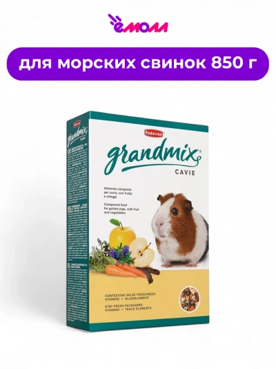 Padovan корм для морских свинок с витамином C основной GrandMix 850 г