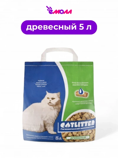 Catlitter наполнитель древесные гранулы 8 мм 5 л