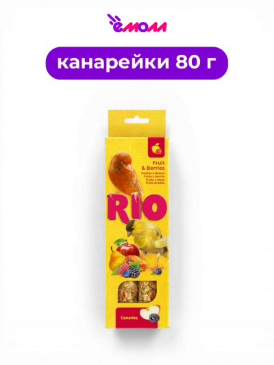 Рио палочки для канареек с фруктами и ягодами 2 шт 40 г