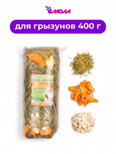 AmbarAltai сено с ромашкой и тыквой с семечками 400 г