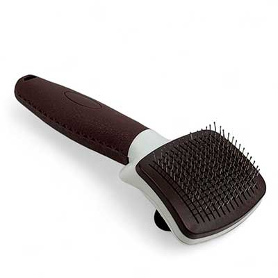 Ёмолл пуходерка для кошек и собак пластиковая с кнопкой самоочистки 19 х 8 х 5.5 см