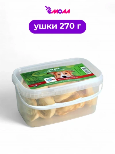 Titbit лакомство для собак ухо говяжье внутреннее 3.3 л 270 г