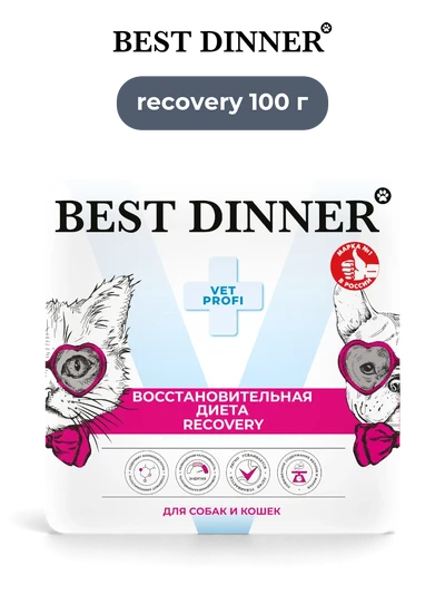 Best Dinner влажный корм паштет для кошек и собак Vet Profi Recovery 100 г