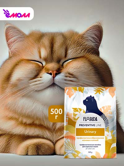 Florida Urinary сухой корм для кошек для профилактики образования мочевых камней 500 г