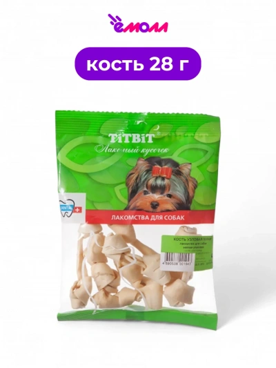 Titbit лакомство для собак кость узловая мини 28 г