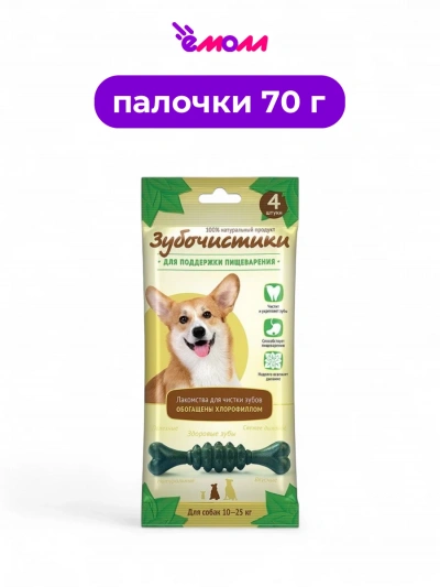 Деревенские лакомства зубочистики с мятой для средних собак 70 г