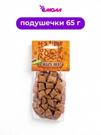 Titbit лакомство для собак хрустящие подушечки с ягненком Crazy Bit 65 г