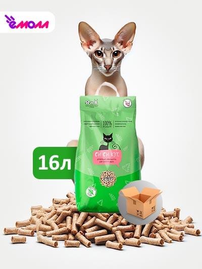 Си Си Кэт наполнитель древесный для кошек 16 л
